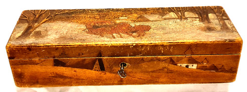 Antike russische holzdose - russische,