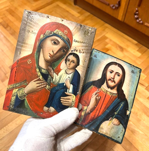 Zwei ikonen mutter - mutter, gottes